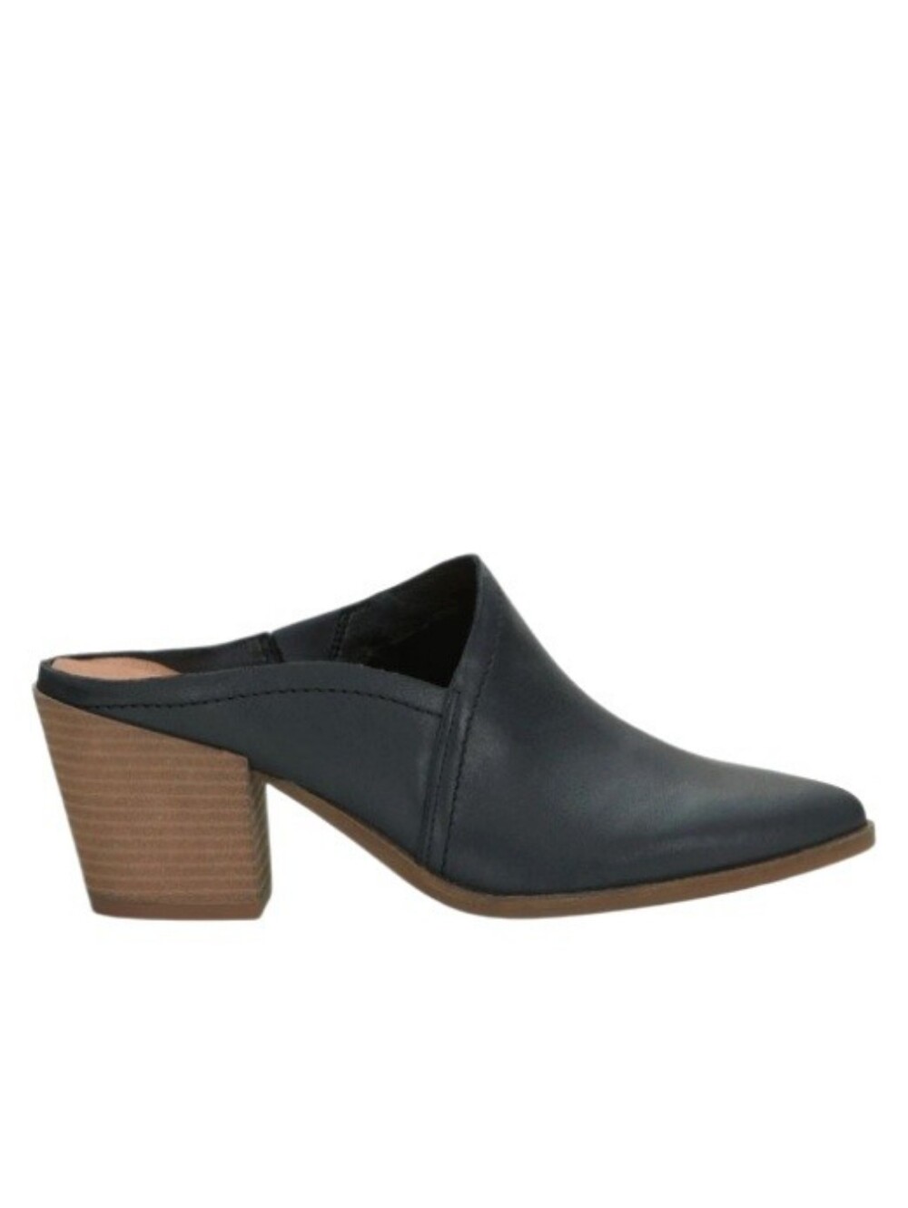 Lucky Brand Bryanna Black Leather Pointed Toe Mules Size 8 NWOT